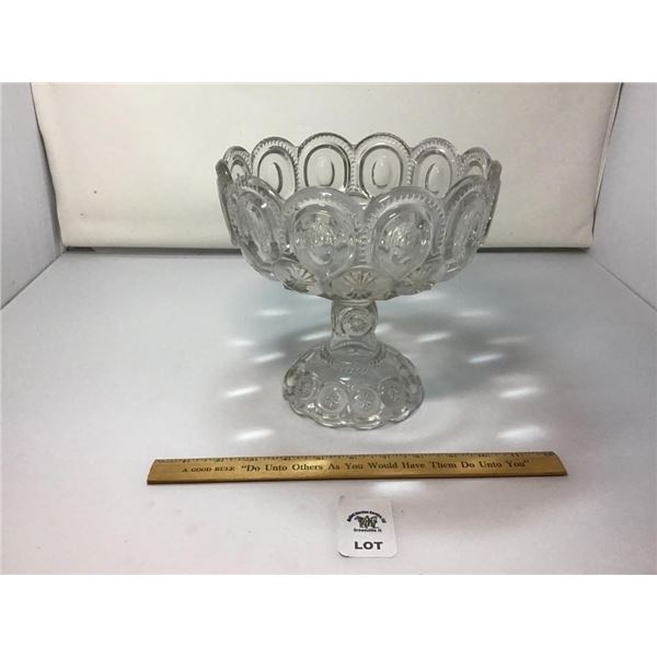 L E SMITH VINTAGE MOON & STARS CLEAR GLASS