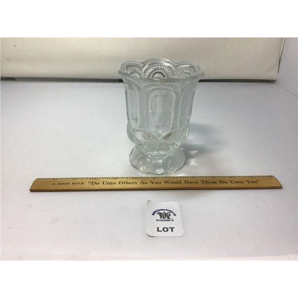 L E SMITH VINTAGE MOON & STARS CLEAR GLASS