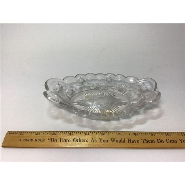 FOSTORIA STARBURST RELISH DISH