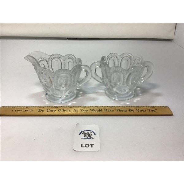 L E SMITH VINTAGE MOON & STARS CLEAR GLASS