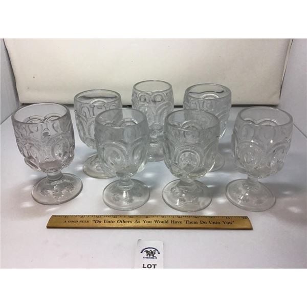 L E SMITH VINTAGE MOON & STARS CLEAR GLASS WATER