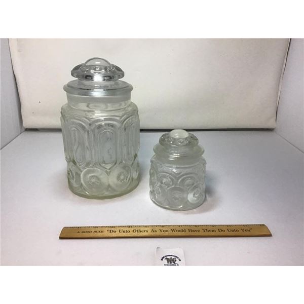 L E SMITH VINTAGE MOON & STARS CLEAR GLASS