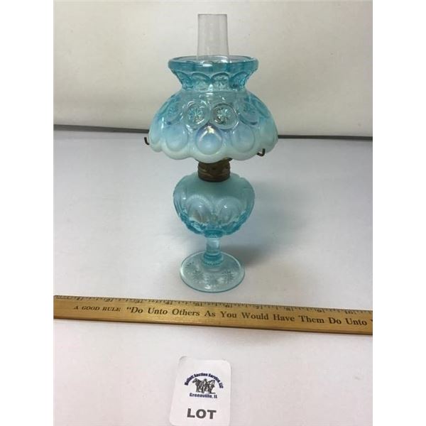 L E SMITH VINTAGE MOON AND STARS LIGHT BLUE