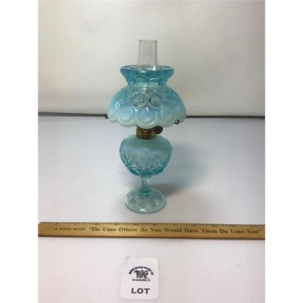 L E SMITH VINTAGE MOON AND STARS LIGHT BLUE