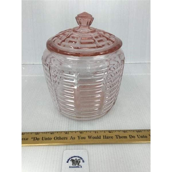 VINTAGE PINK DEPRESSION RIBBED BEE HIVE