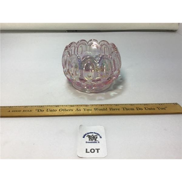 L E SMITH VINTAGE MOON & STARS PINK CARNIVAL