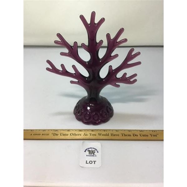L E SMITH VINTAGE MOON & STARS SIGNED AMETHYST