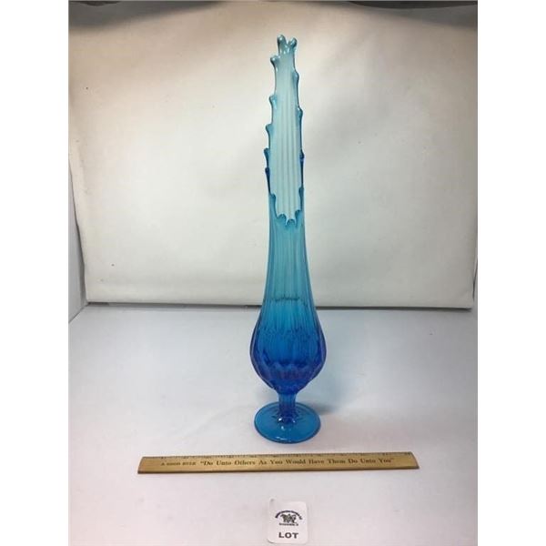 FENTON COLONIAL BLUE SWUNG GLASS THUMBPRINT