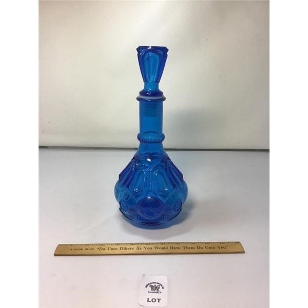 L E SMITH VINTAGE MOON & STARS DEEP BLUE DECANTUR