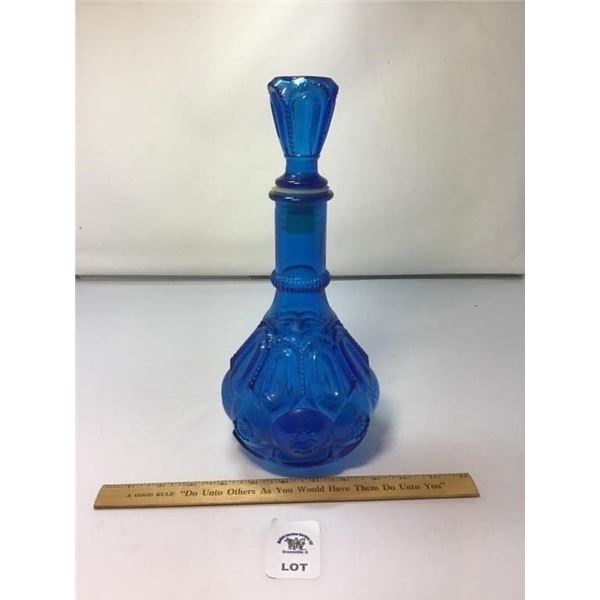 L E SMITH VINTAGE MOON & STARS DEEP BLUE DECANTUR