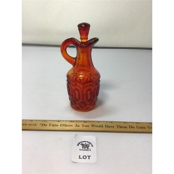 L E SMITH VINTAGE MOON & STARS AMBRINA CRUET