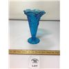 Image 1 : L E SMITH VINTAGE MOON & STARS DEEP BLUE RUFFLED
