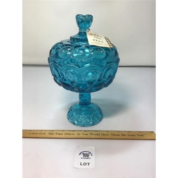 L E SMITH VINTAGE MOON & STARS DEEP BLUE