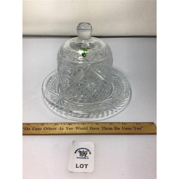 WATERFORD CRYSTAL CHEESE PLATE