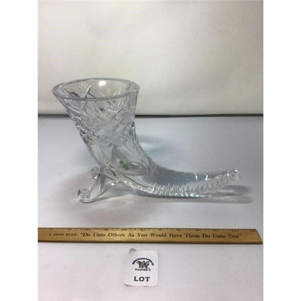 GALWAY IRISH CRYSTAL CORNUCOPIA HORN OF PLENTY