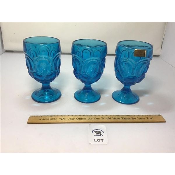 L E SMITH VINTAGE MOON & STARS DEEP BLUE DRINKING