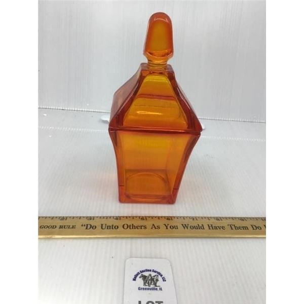 VINTAGE VIKING GLASS PERSIMMON ORANGE CIGARETTE