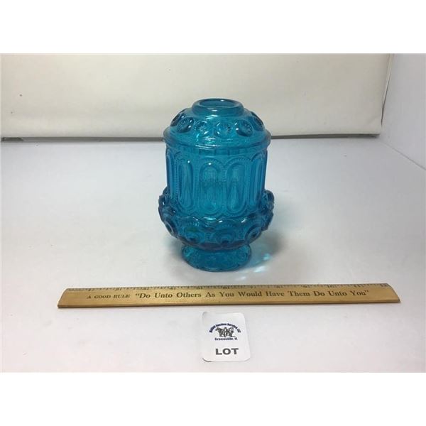 L E SMITH VINTAGE MOON & STARS DEEP BLUE FAIRY