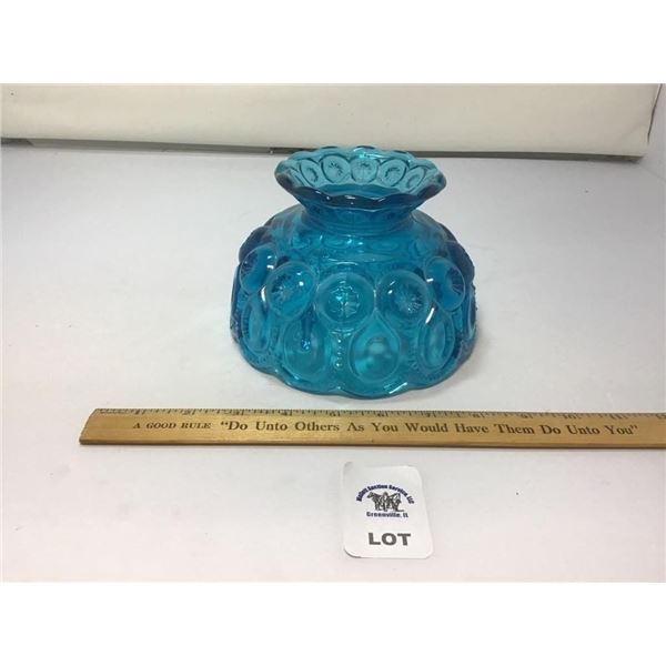 L E SMITH VINTAGE MOON & STARS DEEP BLUE LAMP