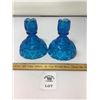 Image 1 : L E SMITH VINTAGE MOON & STARS DEEP BLUE CANDLE