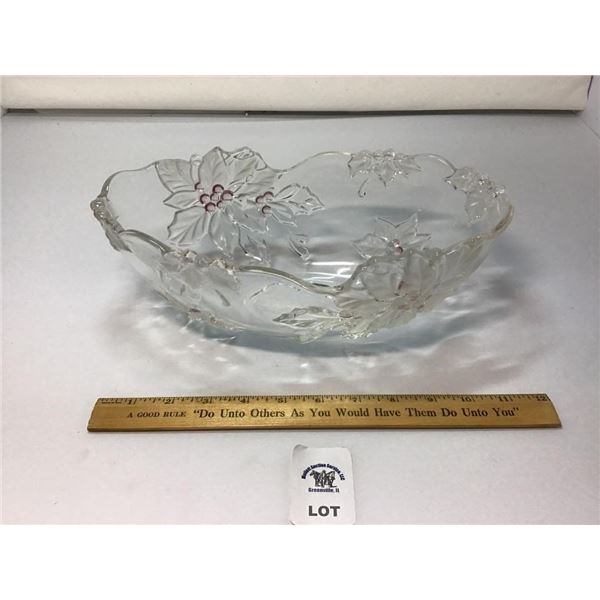MIKASA HOLIDAY BLOOM, CRYSTAL CLEAR, RAISED