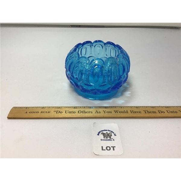 L E SMITH VINTAGE MOON & STARS DEEP BLUE PETAL