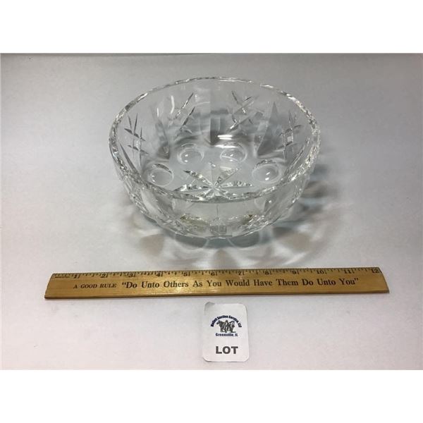 LEADED CUT GLASS CRYSTAL 8 ? SERVING BOWL