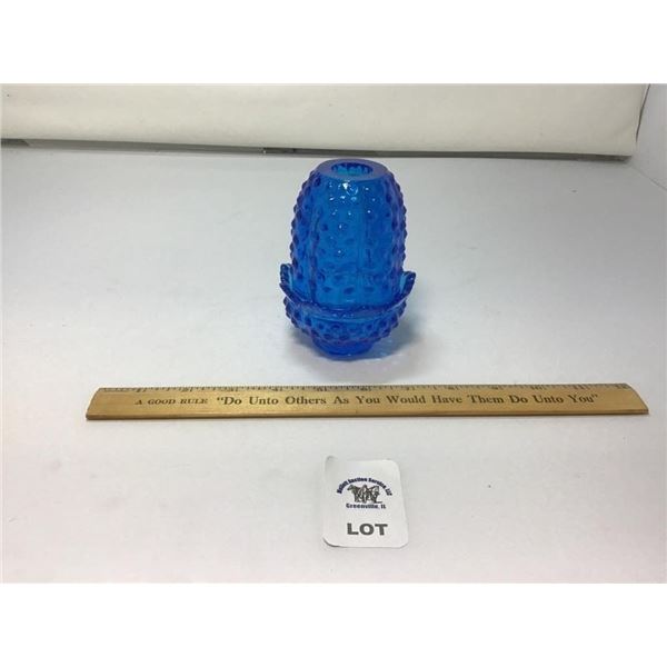 FENTON BLUE HOBNAIL FAIRY LAMP 4.5 inches tall