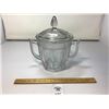 Image 1 : LANCASTER GLASS CRACKER BISCUIT JAR & LID