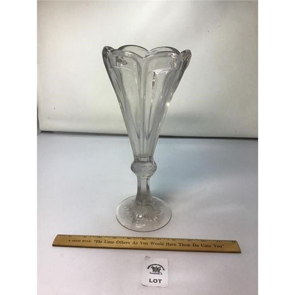 ANTIQUE NATIONAL GLASS CO WINSOME VASE 12 inches