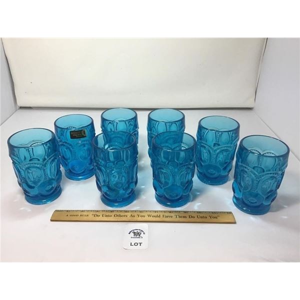 L E SMITH VINTAGE MOON & STARS DEEP BLUE DRINKING