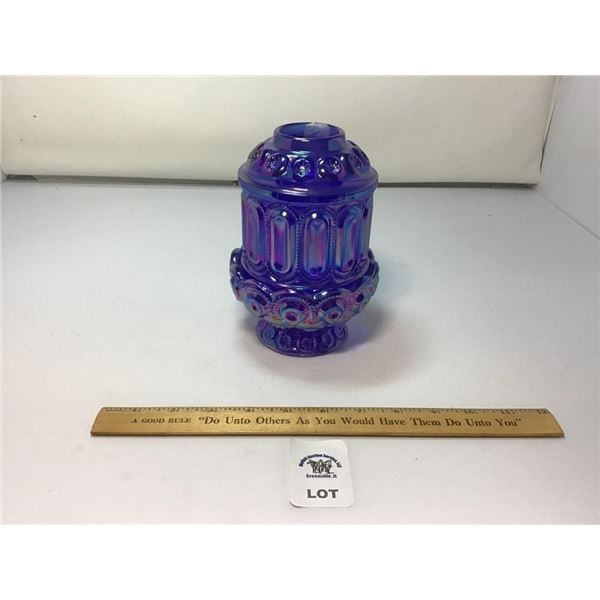 L E SMITH VINTAGE MOON & STARS CARNIVAL GLASS