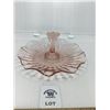 Image 1 : VINTAGE PINK DEPRESSION FLUTED CANDY DISH WITH