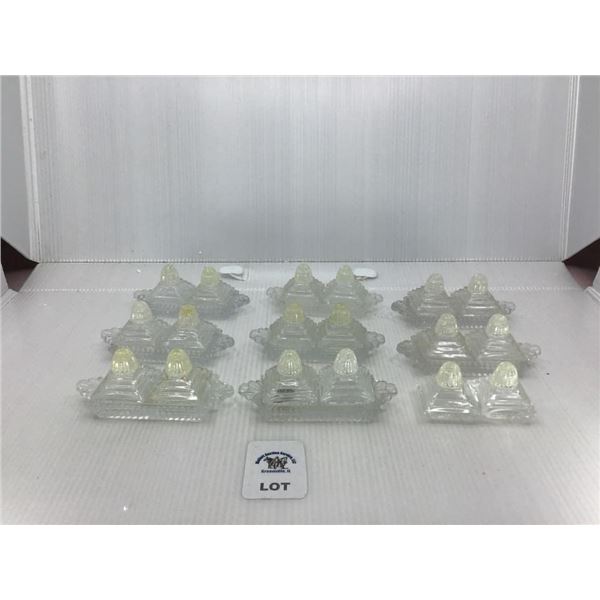 VINTAGE CRYSTAL CUBE SALT AND PEPPER SHAKERS 9