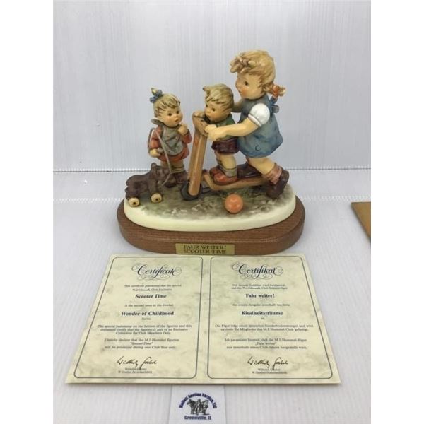 M.J. HUMMEL SCOOTER TIME WONDERS OF CHILDHOOD