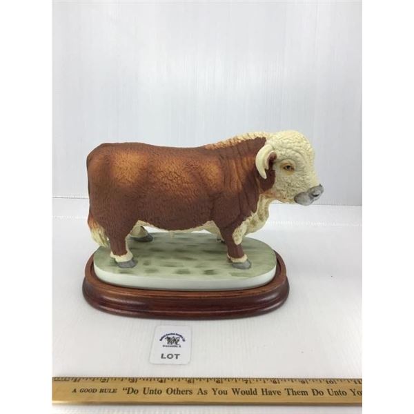 ANDREA BY SADEK HEREFORD BULL FIGURINE