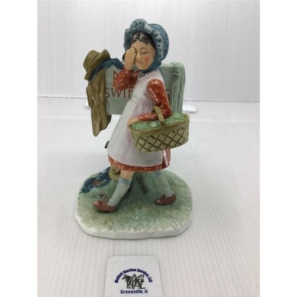 GORHAM NORMAN ROCKWELL NO SWIMMING FIGURINE