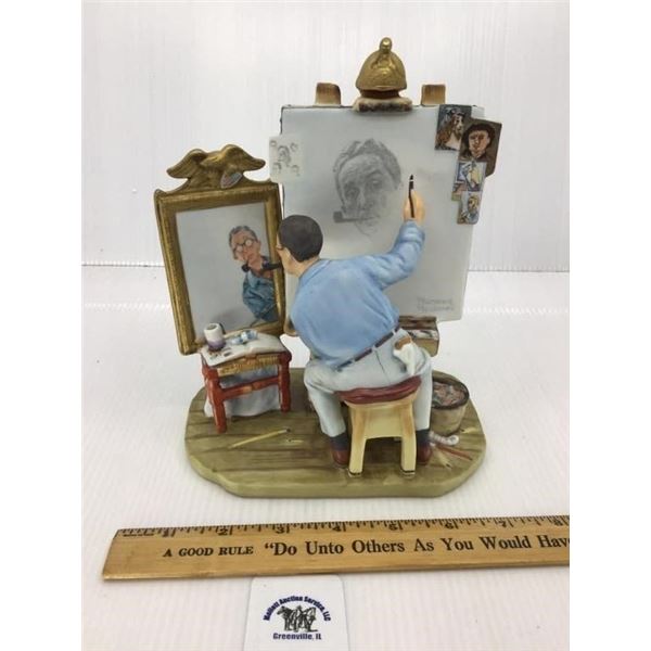 GORHAM NORMAN ROCKWELL SELF PORTRAIT FIGURINE