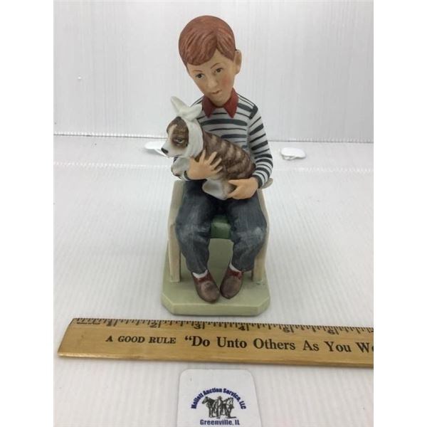 GORHAM NORMAN ROCKWELL AT THE VETS FIGURINE