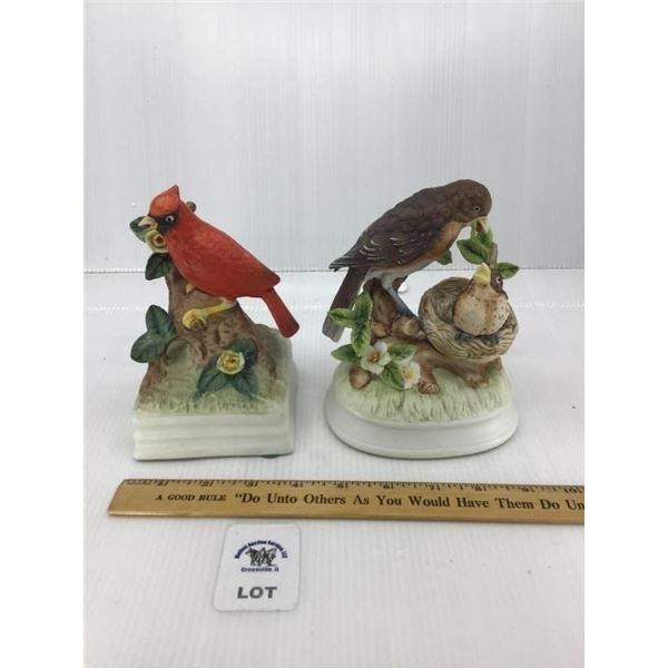 GORHAM PORCELAIN BIRD MUSIC BOXES