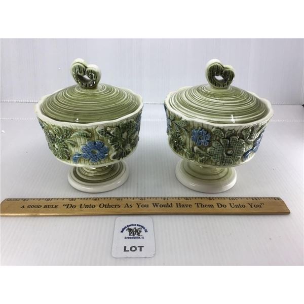 INARCO JAPAN CERAMIC LIDDED TRINKET DISHES 2