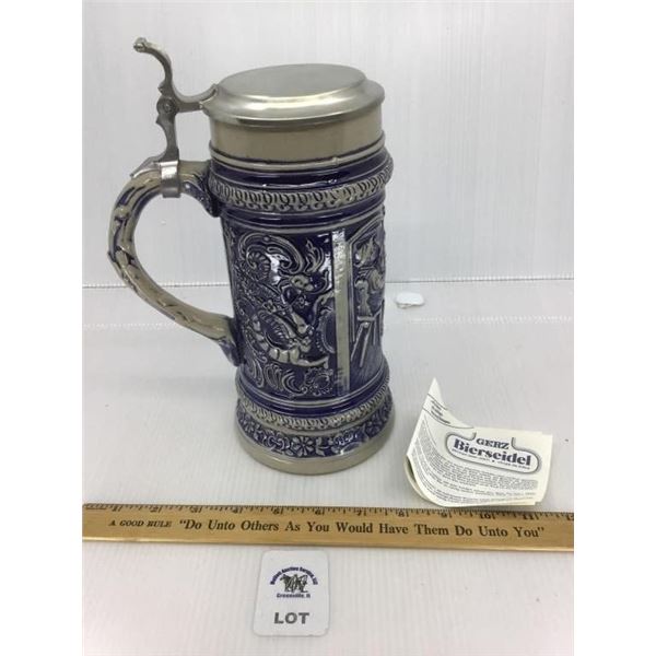 GERZ BIERSEIDEL GERMAN BEER STIEN. 11 inches tall