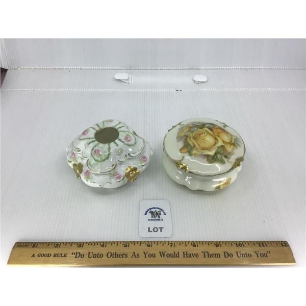VINTAGE HAND PAINTED TRINKET BOXES
