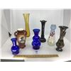Image 1 : ASSORTMENT OF GLASS, METAL VASES
