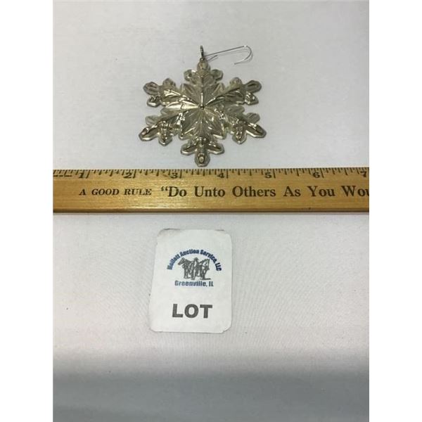 1973 GORHAM STERLING SNOWFLAKE ORNAMENT