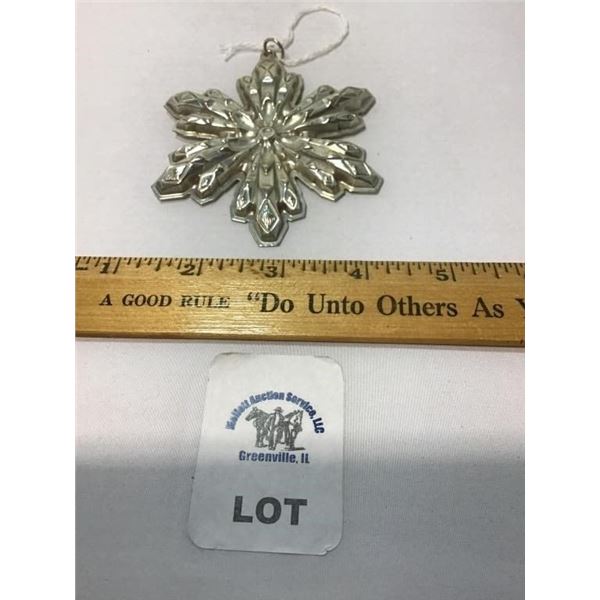 1974 GORHAM STERLING SNOWFLAKE ORNAMENT