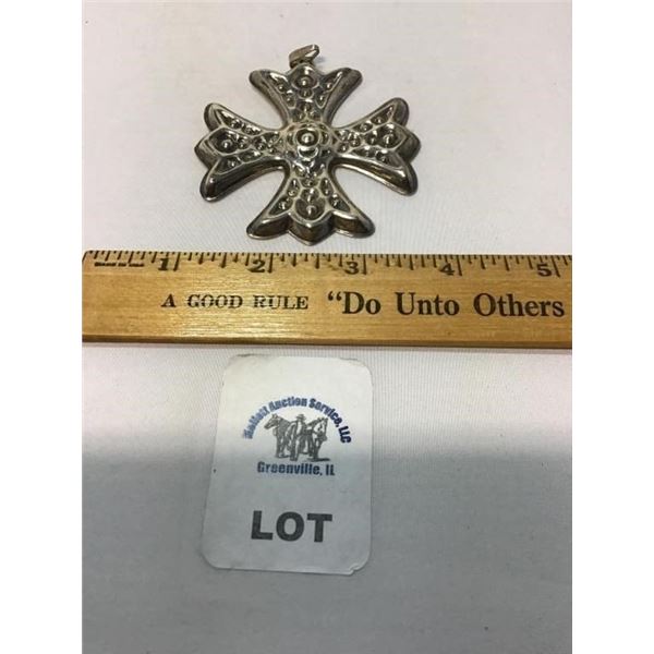 1975 REED AND BARTON STERLING CHRISTMAS CROSS