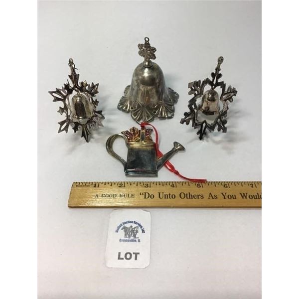 REED AND BARTON SILVERPLATE ORNAMENTS