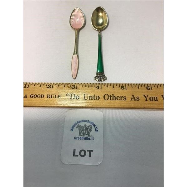 2 SMALL STERLING SPOONS