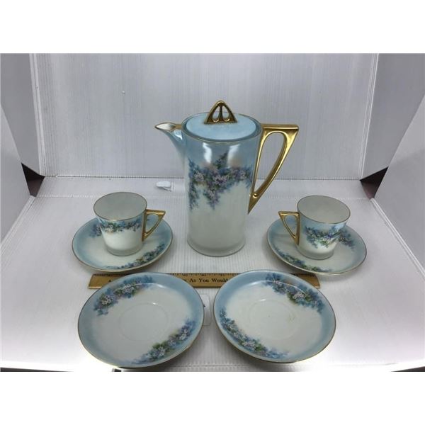 BUCHANAN STUDIO HANDPAINTED TEA SET INDIANA